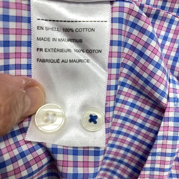 UNTUCKit Monroeville Men's XXL Plaid Shirt‎ Cotton Wrinkle Free Button-Down - Picture 10 of 12